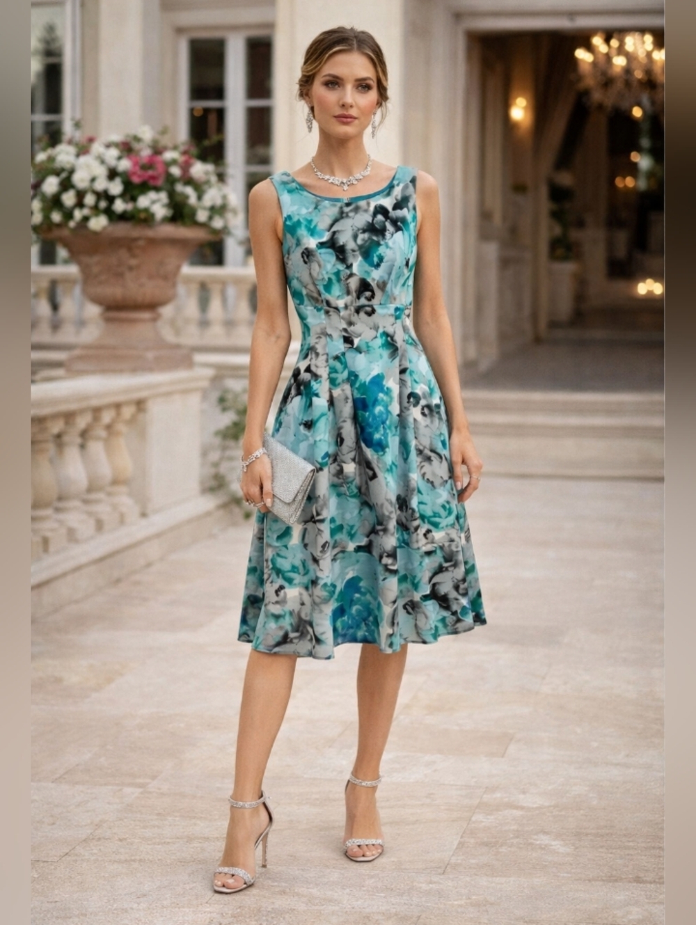 NWOT Fit And Flare Floral dress Sz 6
